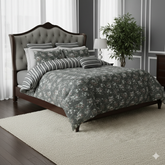 Grey Floral Stripe Bedsheet